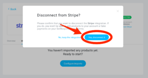 GetResponse Disconnect From Stripe