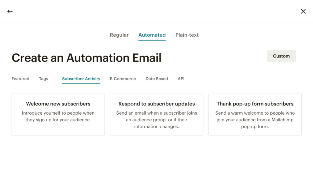 MailChimp Create An Automated Workflow