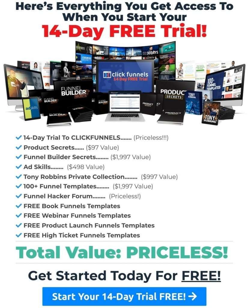 ClickFunnels Free Training 14 Day Free Trial Poster